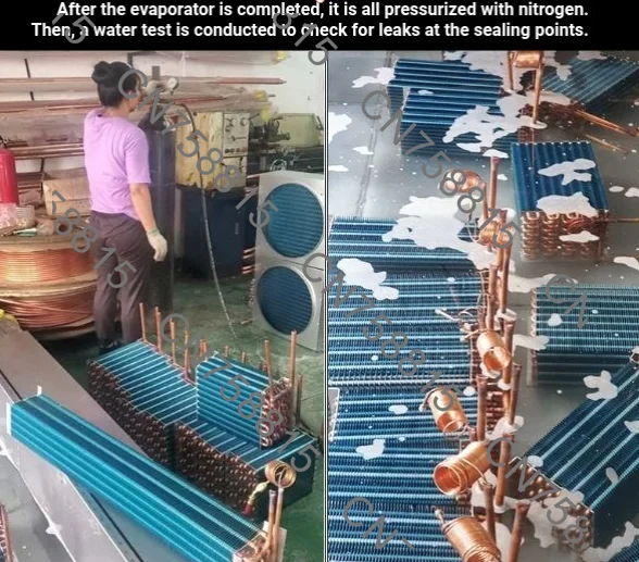 Small Air Cooled Water Cooled Copper Tube Copper Row Condenser，Freezer Refrigerator Evaporator Refrigeration Freezer Chamber