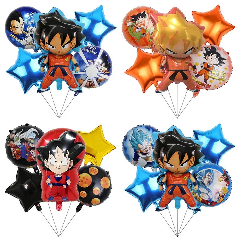 Dragon Ball Z Foil Balloon Goku Figure Balloons Vegeta Ballon Party Decorative Ballons Photo Props Birthday Decorations Boy Gift