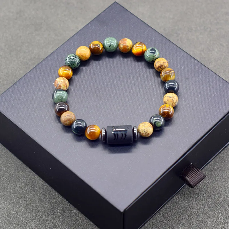 Zodiac Sign Bracelet Homme 12 Constellation Bangles Men Gemini Virgo Leo Libra Bracelet Women Friendship Gift Bracelet on Hand