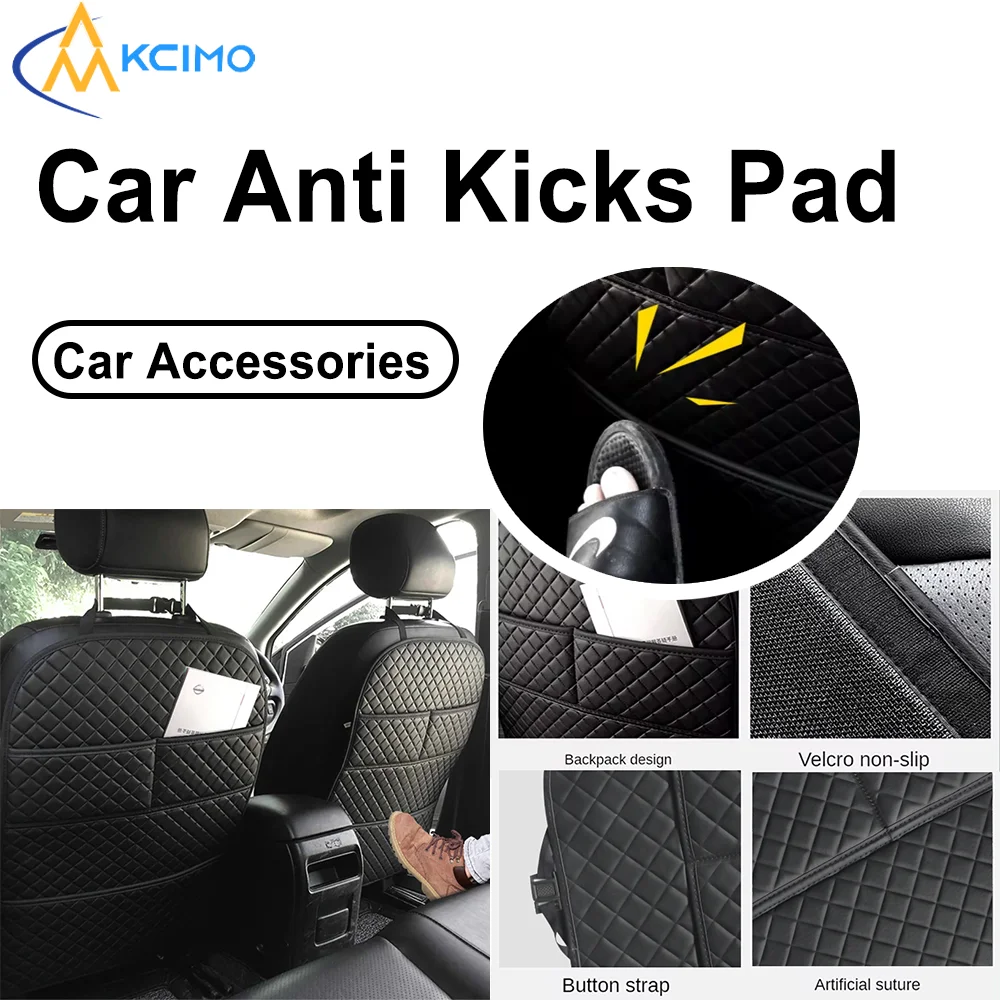

Car Rear Seat Anti-Kick Mat PU Leather Material Durable and Dirt-Resistant With Storage Function Children's Anti-Kick Mat