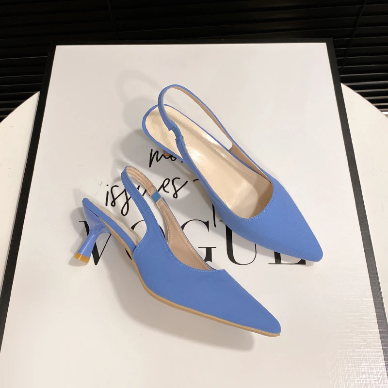 New Fashion Sandals Pointed Toe High Heels Ankle Wrap White Ladies Dress Women Shoes Zapatos De Mujer Zapatos