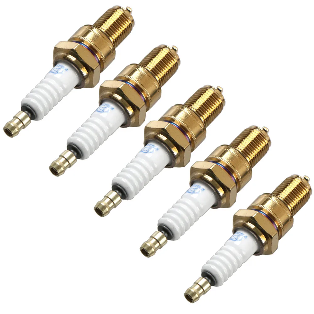 5Pcs Spark Plugs F7TC for GX120 GX160 GX200 GX270 340 390 Sparkplug Water Pump Generator Chainsaw Lawnmower Go Kart Mini Bike