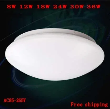 

Акриловый светодиодный потолочный светильник, светильник для гостиной, теплый белый/белый современный светильник для ресторана/ванной комнаты, 8W12W18W24W36W, светодиодное освещение