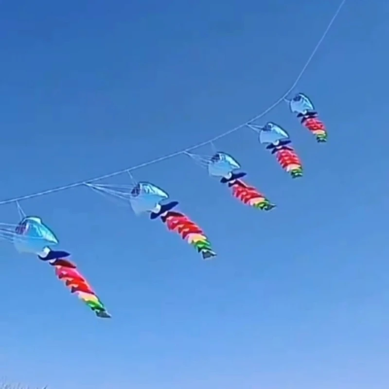 New fishbone soft kites pendant flying fish Children outdoor games professional kite Inflatable toys kites to fly prism kite fun