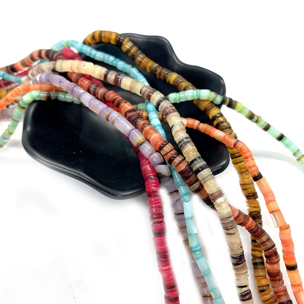 

Стильные натуральные полированные бусины из морских ракушек с прямым отверстием для самостоятельного изготовления ожерелий и браслетов, аксессуары для ювелирных изделий