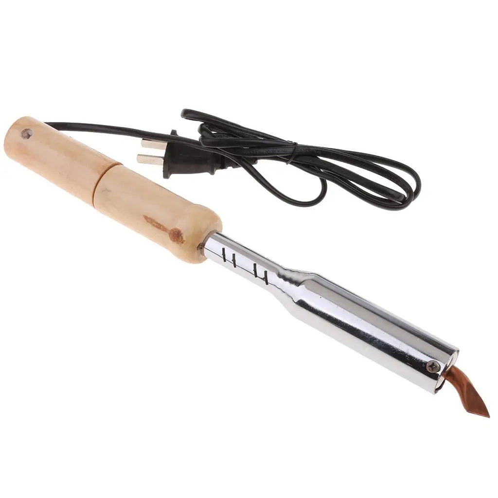 Electric Soldering Iron Wooden Handle with Point Welding Tool - 100W