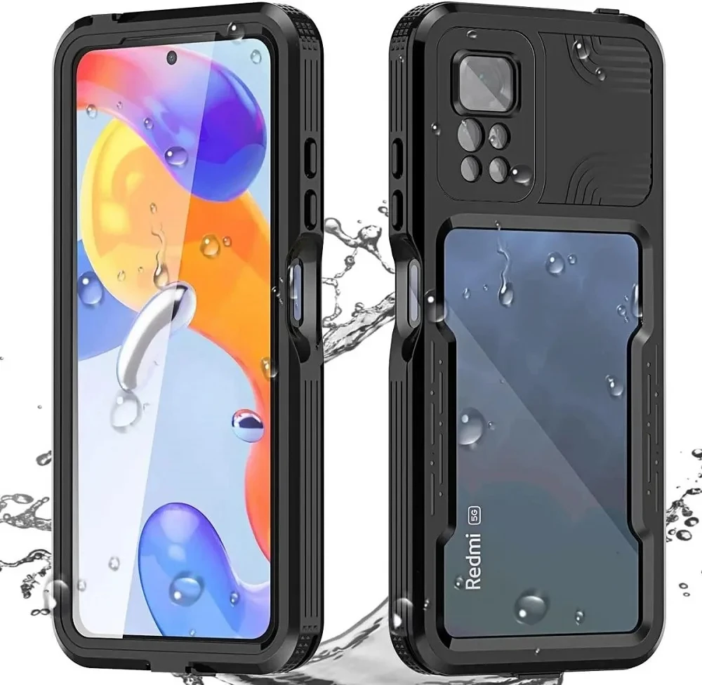 

IP68 360° Waterproof Case For Xiaomi Redmi Note 11 11S Pro 12 5G 12 Pro 5G Crystal Case Dustproof and Anti-fall Cover