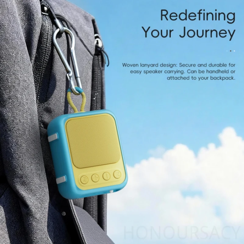 

Ретро уличный портативный мини-сабвуфер беспроводной HIFI стерео Bluetooth5.3 динамик 2000 мАч батарея настольный для TF TWS FM MP3-плеер