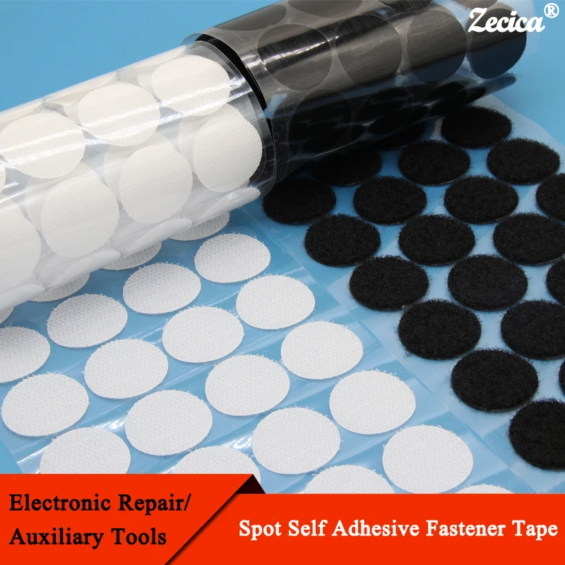 

Self Adhesive Fastener Tape Dots White Black 10/15/20/25/30mm Round Strong Glue Dots Adhesive Tape Hook Loop Boob Sticker