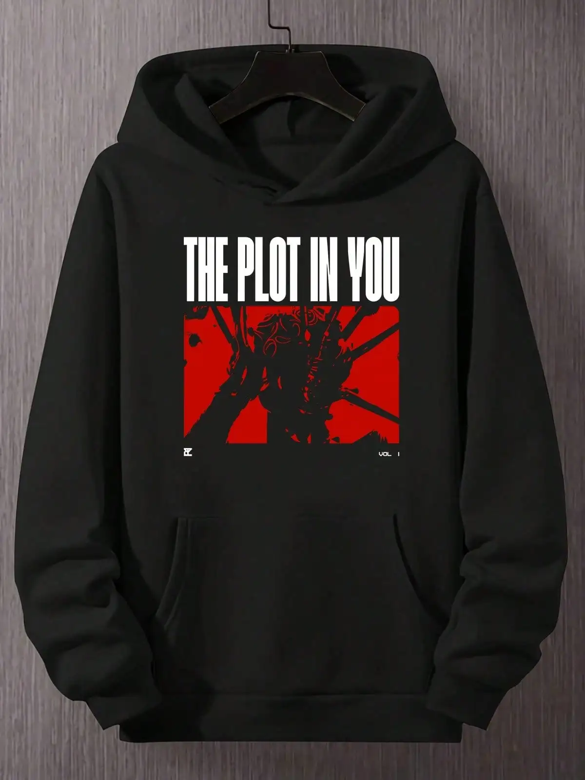 The Plot In You Band Printed Hoodie,Men's Outdoor Sportswear, Perfect For Year Round Daily Wear, Holiday Gifts