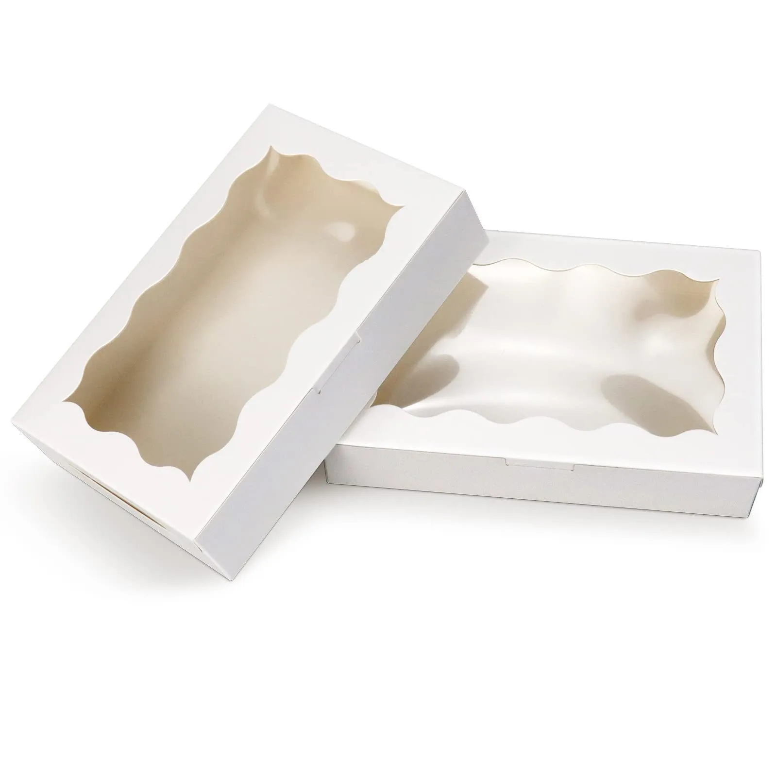 Pastry Box Sturdy Cake Dessert Packaging Bakery Display Case Compliant White Cardboard Box For Patisserie Food Display