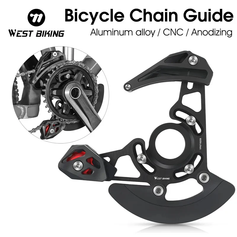 

WEST BIKING MTB Bicycle Chain Guide BB Mount 1x Mountain Bike Pulley Chains Stabilizer DH 32-38T Bicycle Chain Protector Parts