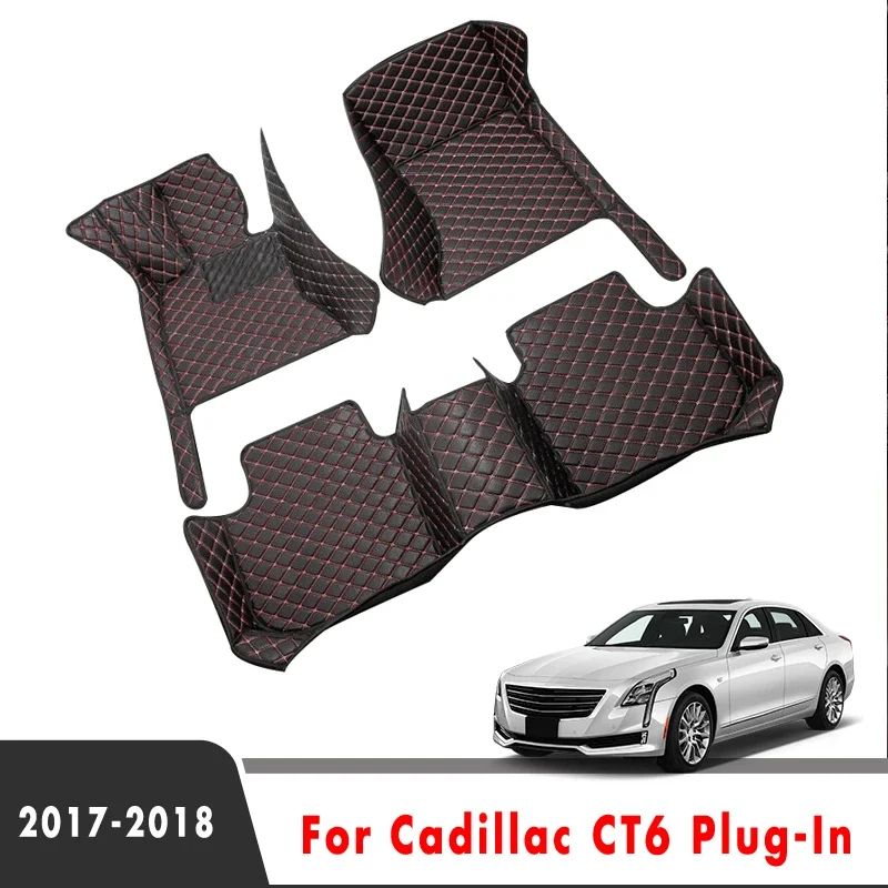 

Car Floor Mats For Cadillac CT6 Plug-In 2018 2017 Auto Interiors Accessories Custom Styling Leather Foot Pads Products Parts