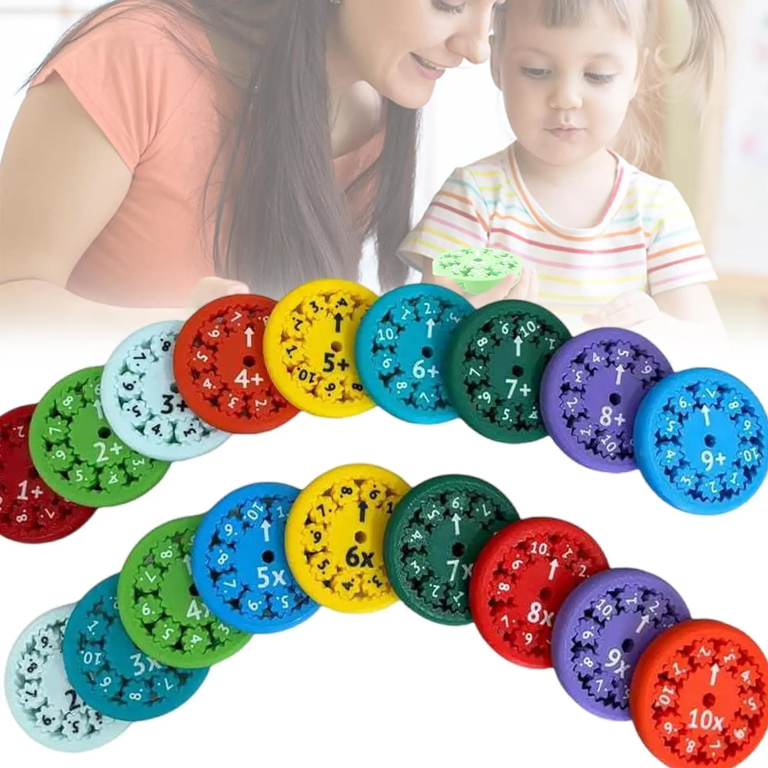 Wiskunde Fidget Spinners, Educatieve Wiskunde Feit Fidget Spinners-Leer Divisie En Vermenigvuldiging-Perfect Voor Stimmers En Fidgeters