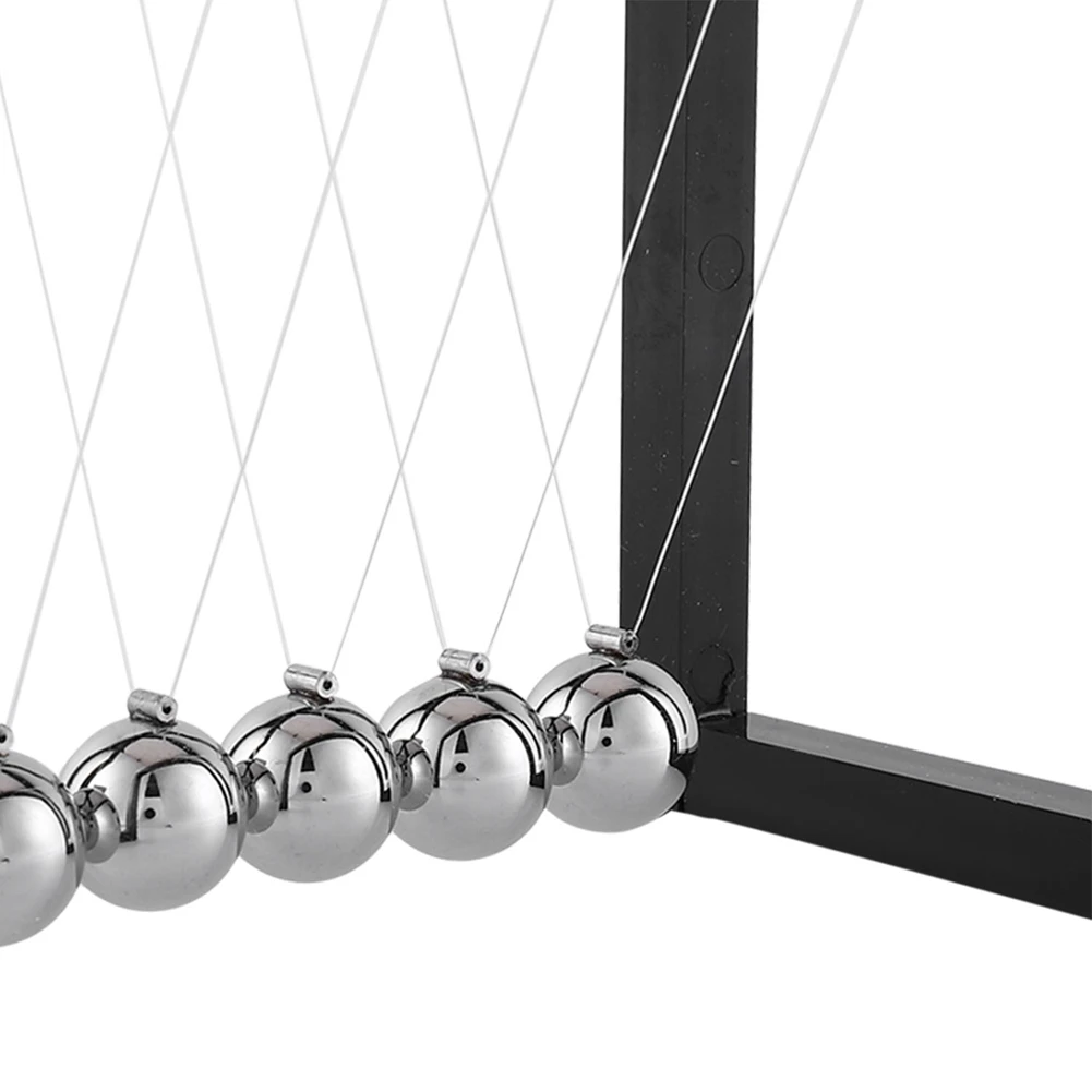 ABRI-2X Newton Balls Cradle Balance Ball Newtons Pendulum Ornaments Home Decorations Desk Decoraction Gift Black