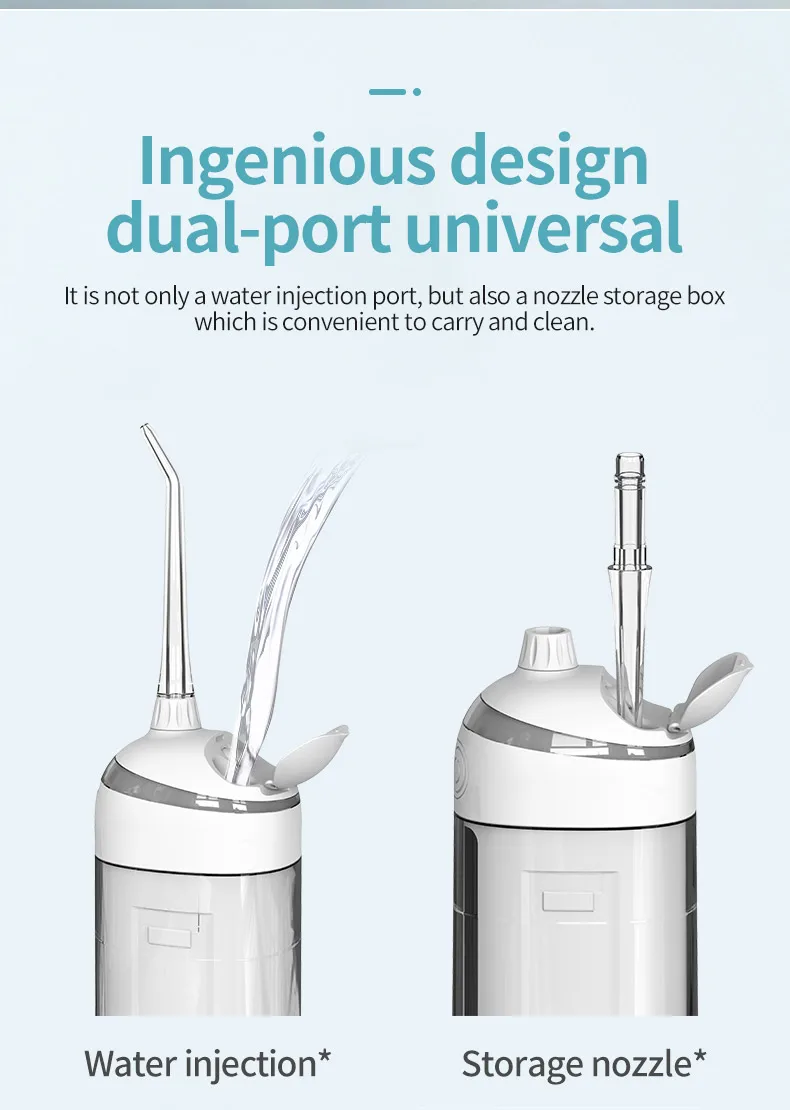 Wholesale Oral Irrigator Mini Tooth Cleaner 180ml  Portable Travel Household Usb Rechargeable