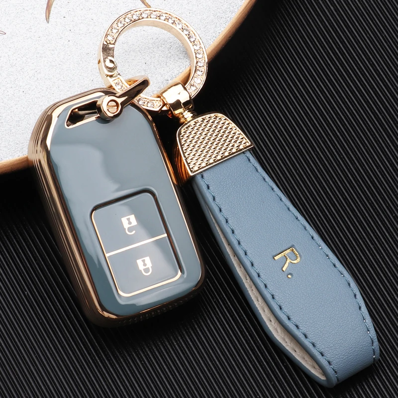 TPU Car Key Case Cover For Honda Fit Lucky Vezel City Civic Jazz BRV BR-V HRV HR-V Shuttle Gp8 19CRV Jade Fit Freed Odyssey 2017