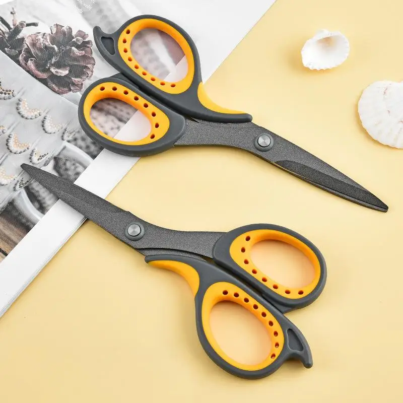 

1/2pcs Multi-Purpose Household Scissors Anti-stick Rust-proof Scissors Portable Craft Stationery Scissors Office Supplies