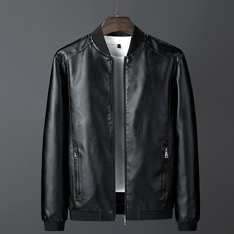 

Spring And Autumn Leather Jacket Men's New Fashion Korean Style Slim Fit Thin Trendy Clothing