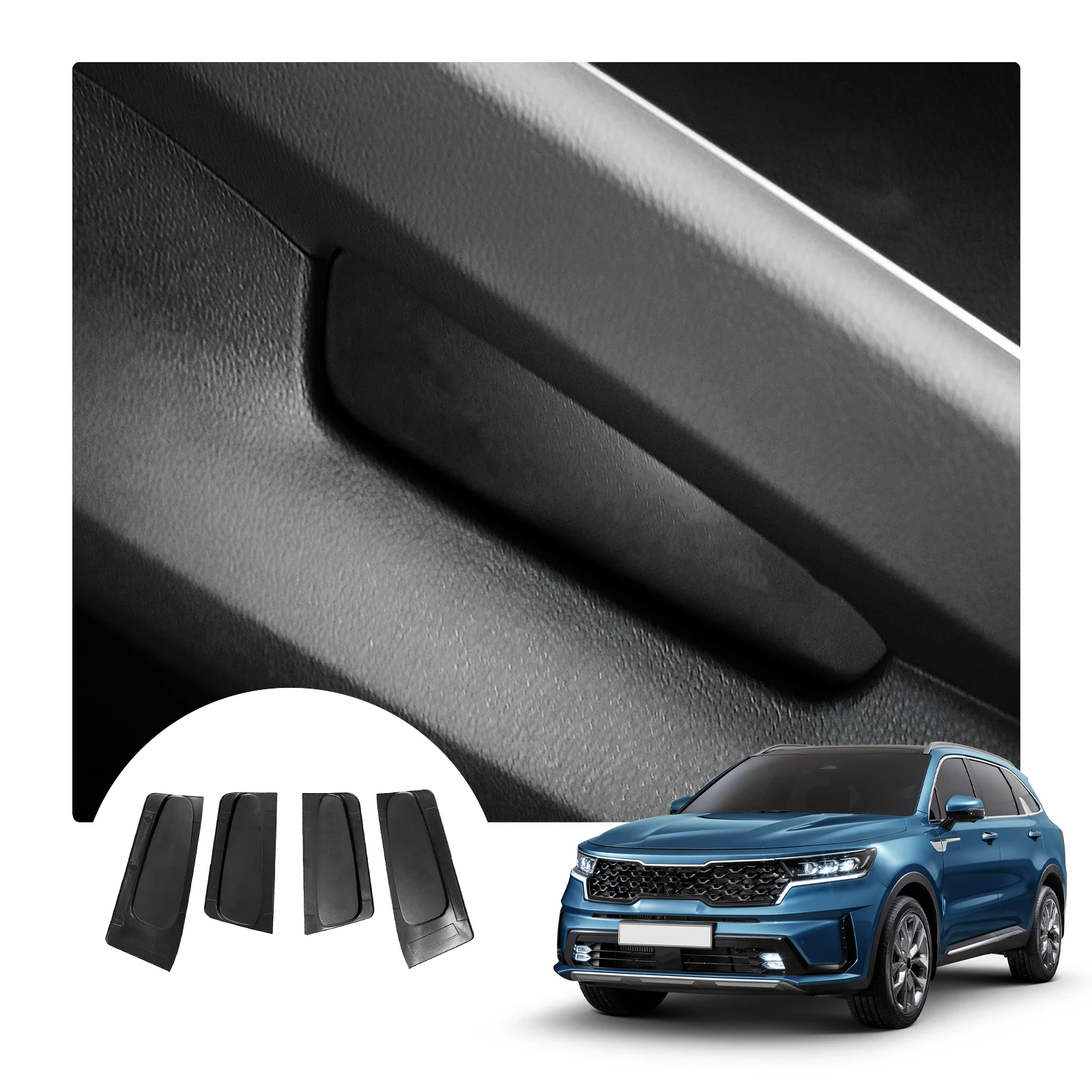 RUIYA Car Door Storage Barrel for Kia Sorento MQ4 2021 2022 2023 2024 Front Rear Door Storage Tray Auto Sorento MQ4 Accessories