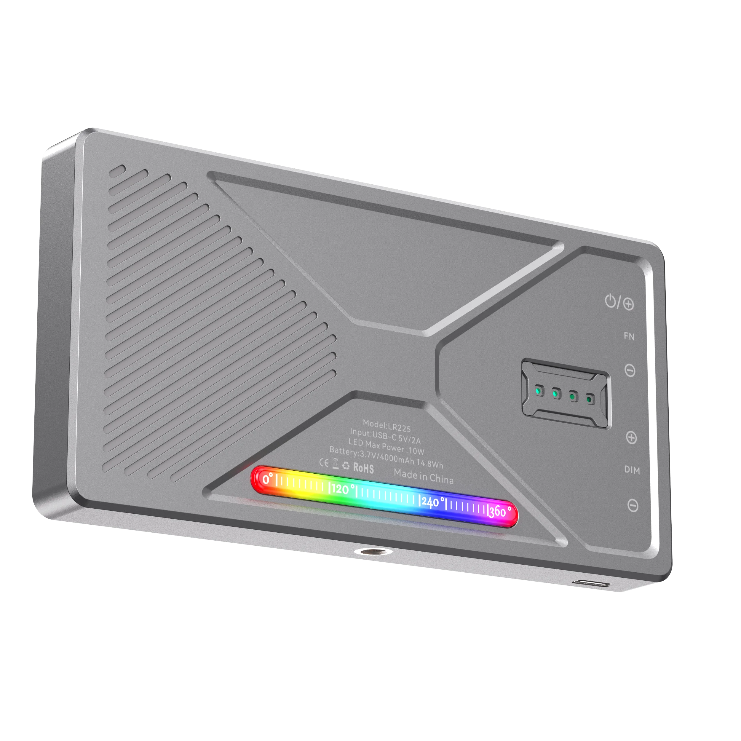 LIYADI LR225 RGB светодиодный светильник для видеосъемки 2500K-9900K карманные заполняющие светильники для камеры телефона освещение для фотостудии без ЖК-экрана