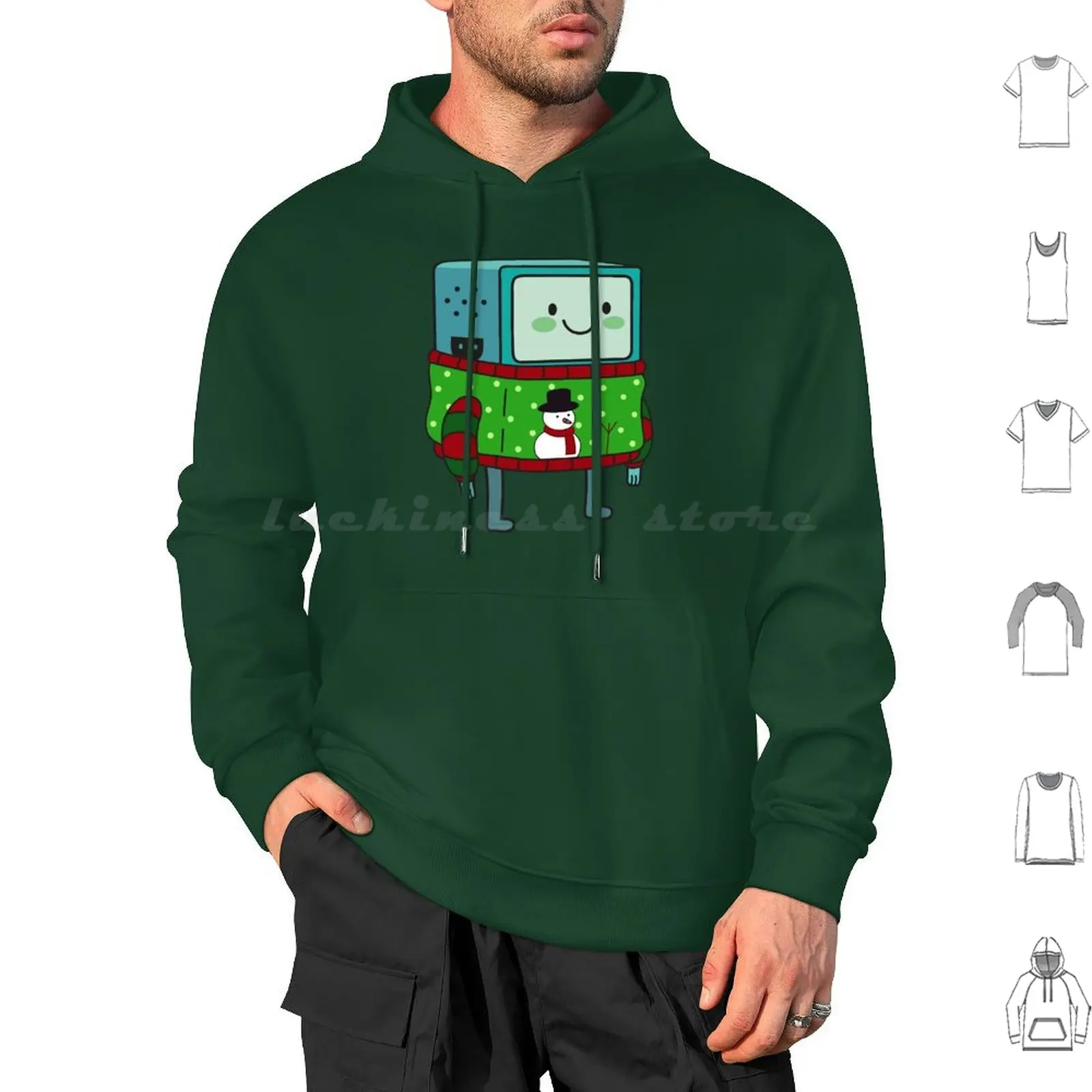 Bmo Sweater Hoodie cotton Long Sleeve Adventuretime Bmo Gamer Game Game Life Cute Adventure Time Cartoon Beemo Xmas