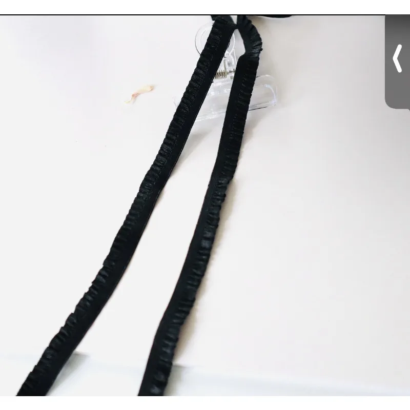 3M Length DIY elastic band Good quality ruffle edge pleated elastic lace for dress curtains wedding clothing window decoration