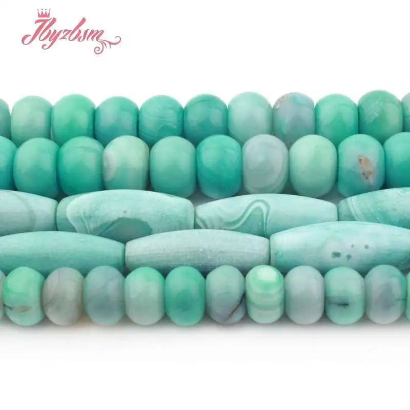 Natural Turquoise Agate Stone Beads DIY Necklace Bracelet Spacer Loose Strand 15\