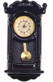 Zegar Ścienny w Stylu Vintage do Domku dla Lalek 1/12, Model Zegara do Domku dla Lalek, Dekoracja do Salonu, Zabawka, Akcesoria do Mikro Scen Domku dla Lalek