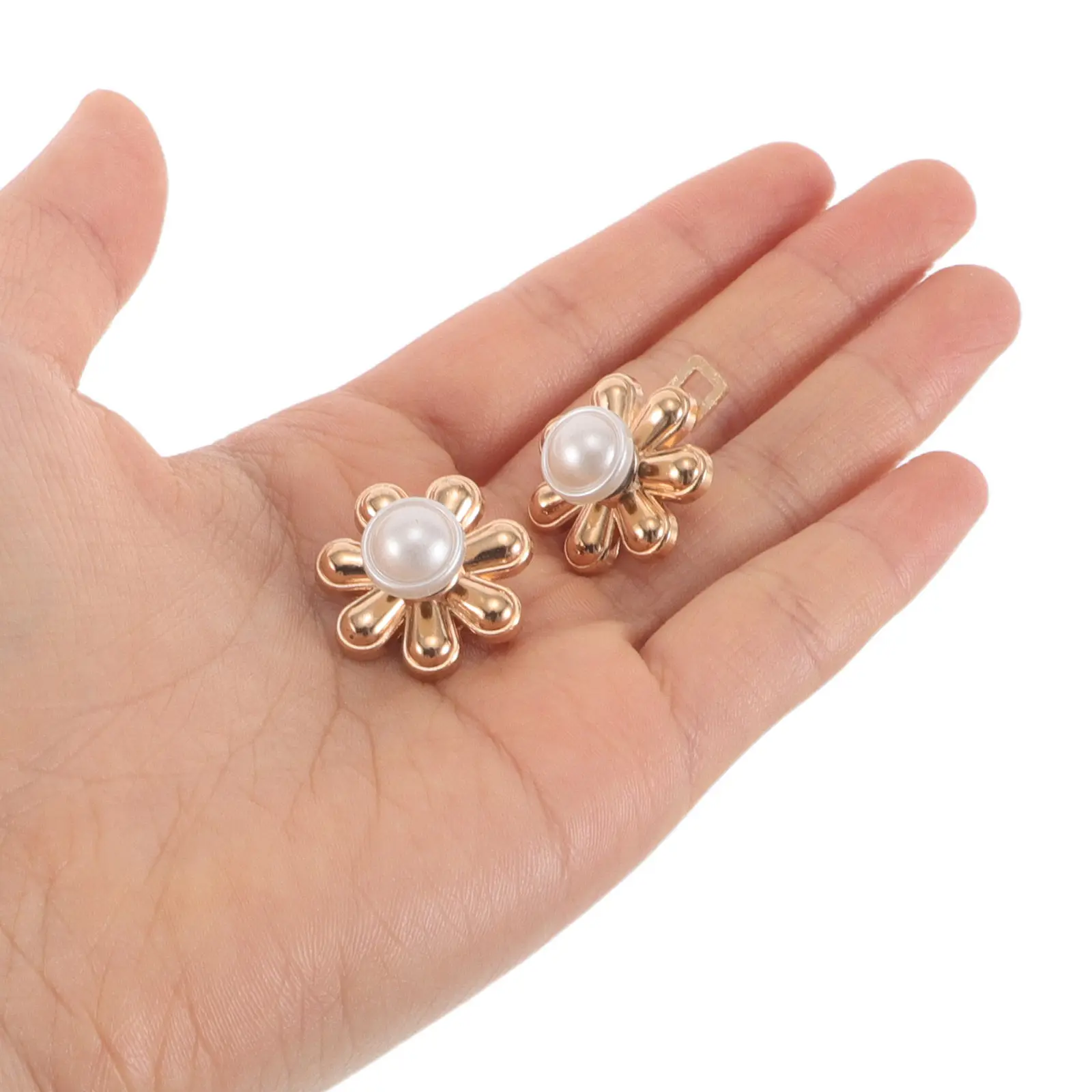 

10 пар металлических клипс для утяжки талии с цветочным узором, без пришивания, для джинсов, юбок, рубашек, регулируемые