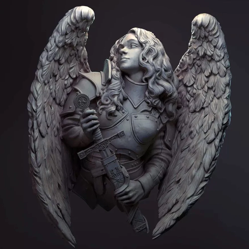 1/10 Saint Angel, Female warrior, Resin Model figure Bust, GK, Fantasy themes, Unassembled and unpainted kit