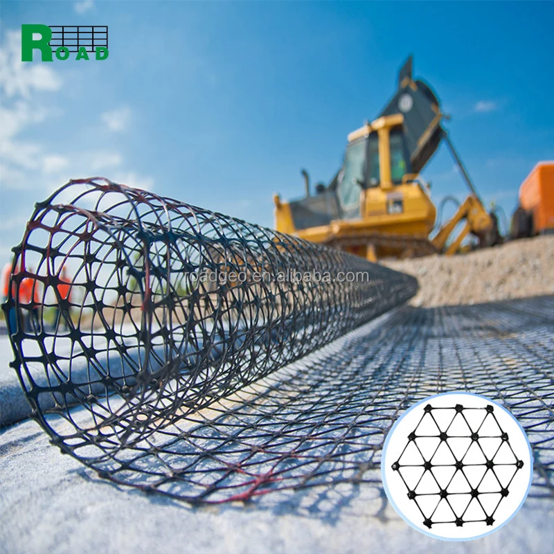 Price of small samples --PP Traxial Geogrid Ground Stabilization Geogrid Gravel Driveway Geomalla Road Construction view 4