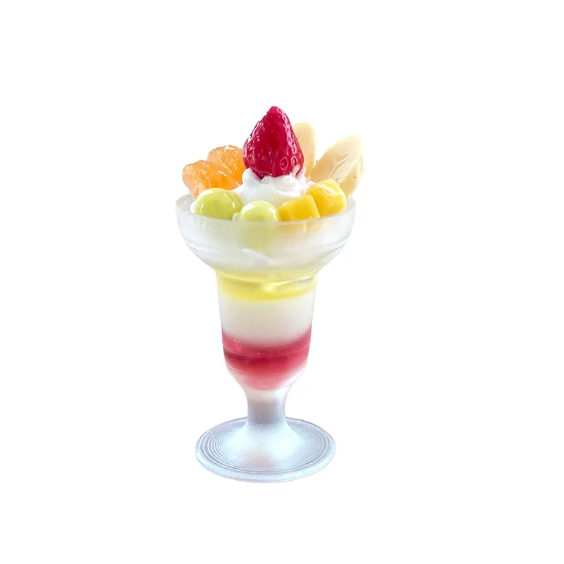 Ali-HMA76 1Pc 1:12 Dollhouse Miniature Ice Cream Cup Simulation Food Toy for Children Dollhouse Decoration Kitchen Accessories