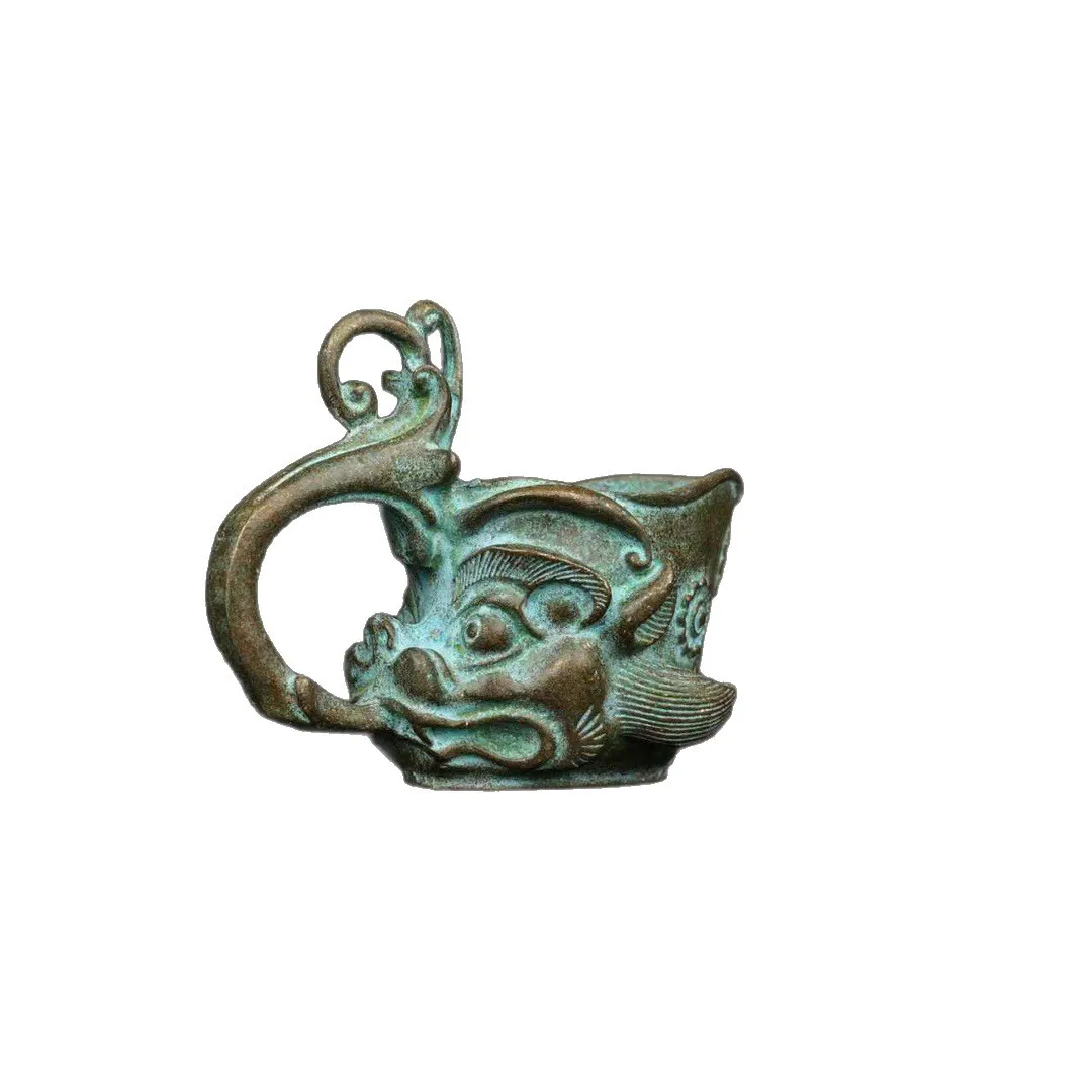 Collection Pixiu Jiuzun Cup Jazz Cup Antique Wine Set Ornament Home Craft Ornament Bronze