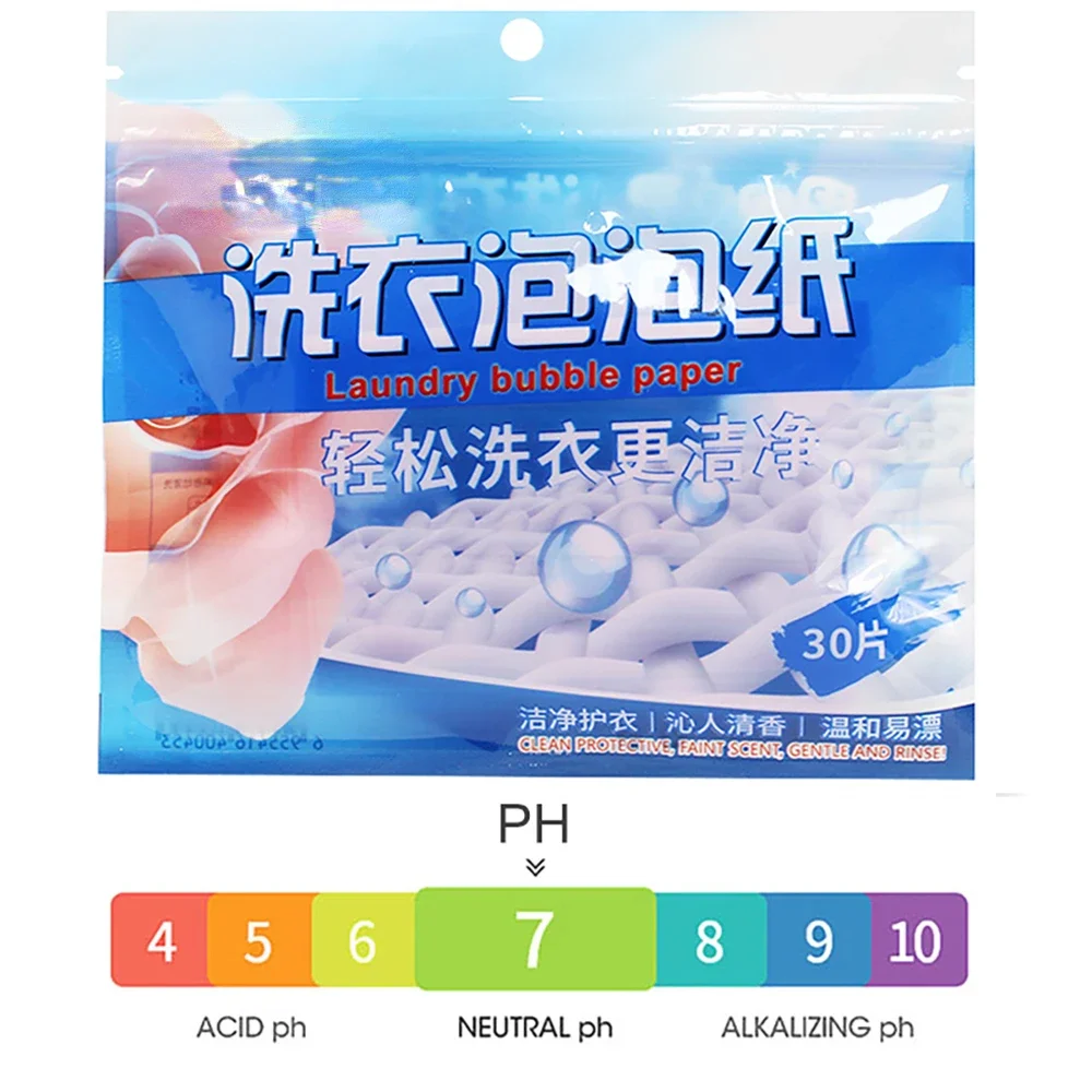30Pcs Washing Powder Sheet Soap Cleaning Tablet Detergent In Strips For Washing Machine Laundry Tablets Laundry Detergent Sheets