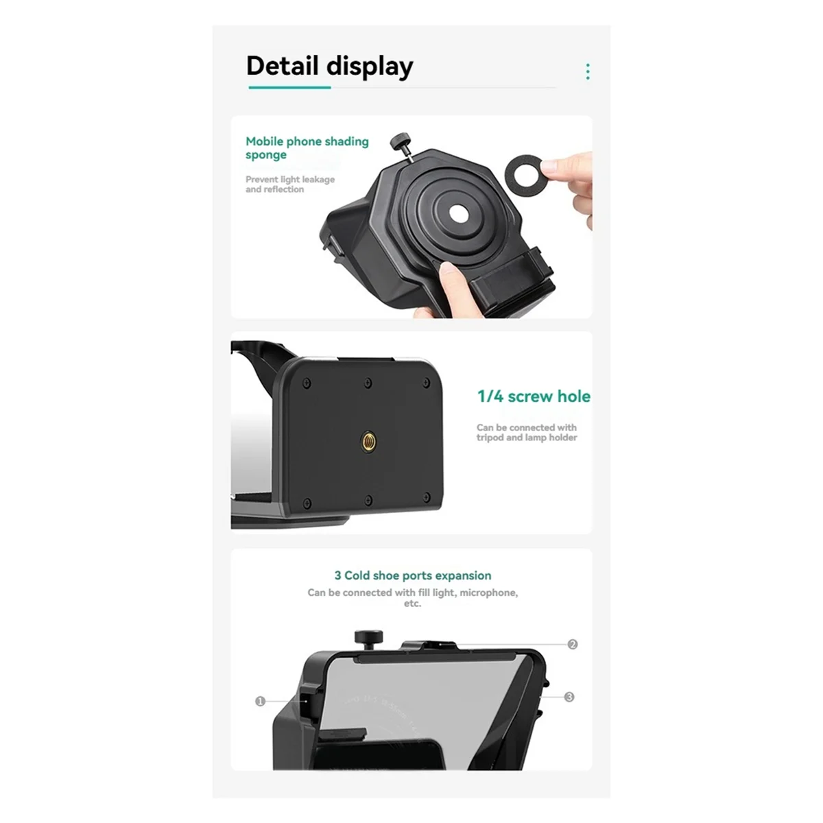 

N97R Portable Teleprompter for Smartphones with Remote Control, Phone Holder for Video Recording & Live Streaming