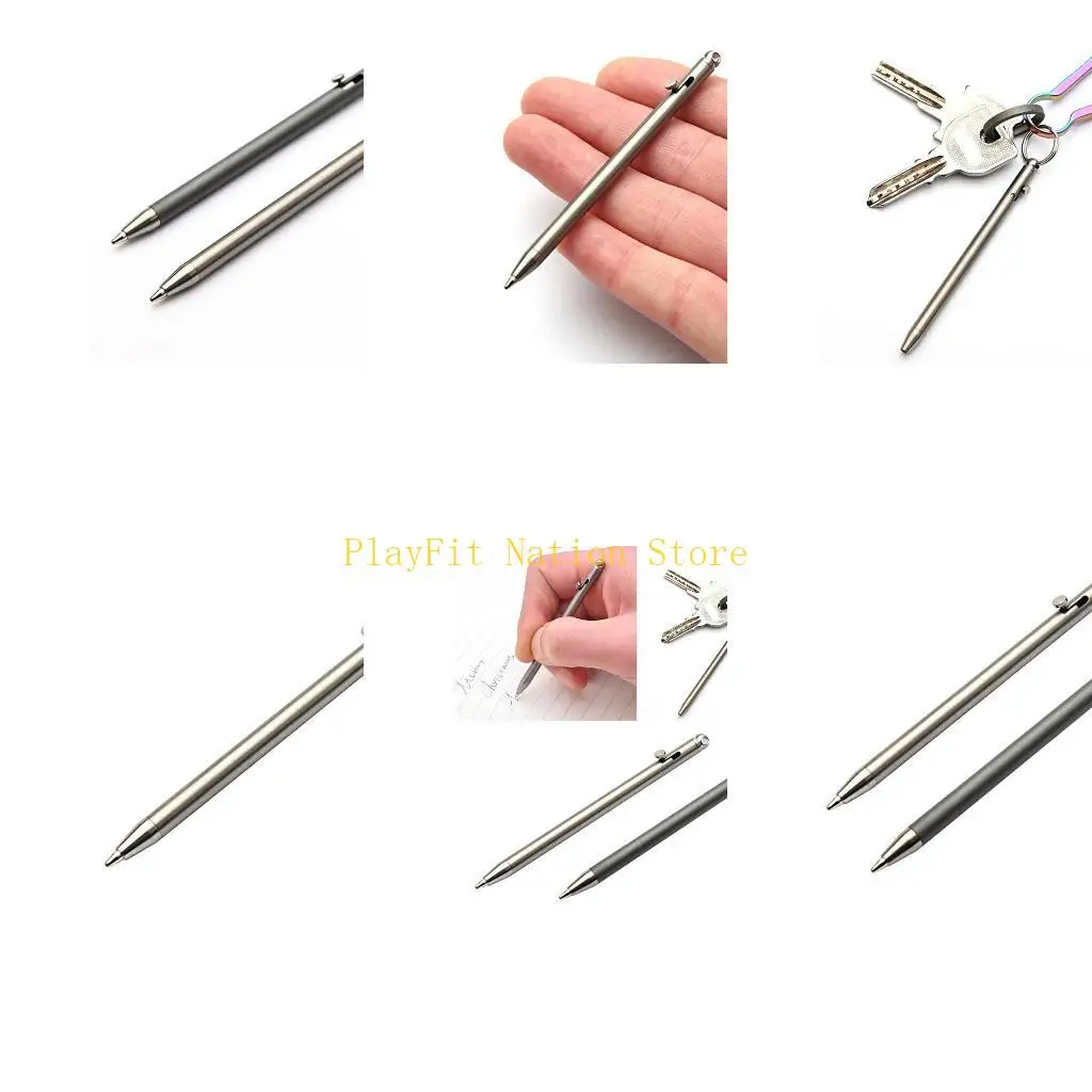 

242F Титановая шариковая ручка, мини-карманная ручка брелок-ручка, прочная ручка для инструментов на открытом воздухе