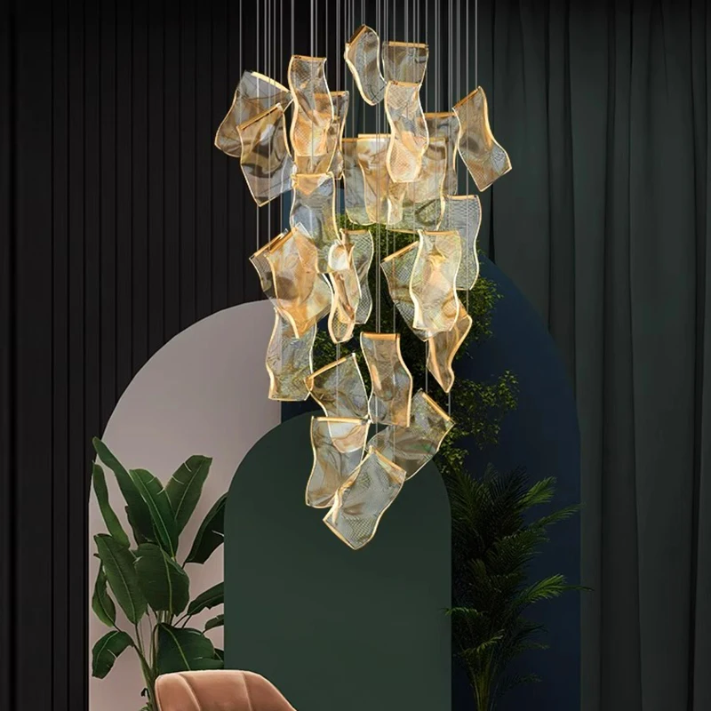 Nordic Home Decoration, Stair Chandelier, Living Room Bedroom and Dining Room Pendant Lights, Ceiling Light, Indoor Lighting