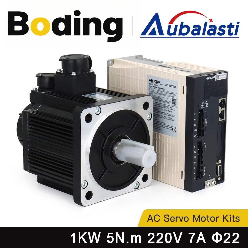 

Aubalasti WeiHong WSDA 1KW Bus Type AC Servo Motor Kits 5N.m 220V 7A Absolute Value AC Driver for CNC Engraving Machine