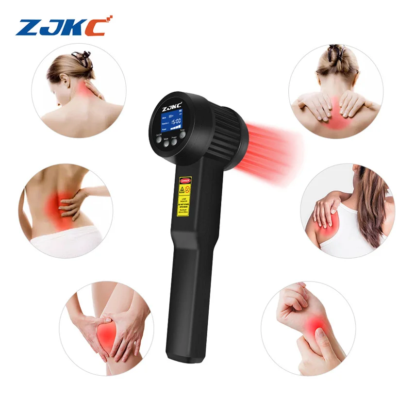 ZJKC 3W 650nmx10+808nmx15 Class 3 Laser Therapy Device Cold Laser for Home Use Shoulder Neck Back Joint Sprain Pain Relief