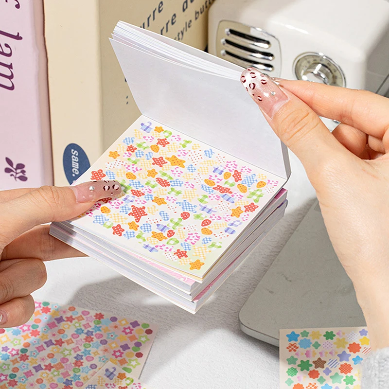 【3CS99】24 hojas/bolsa Material creativo manual álbum de recortes DIY calendario Decoraton Star Storm Mini decoración película cortada libro de pegatinas