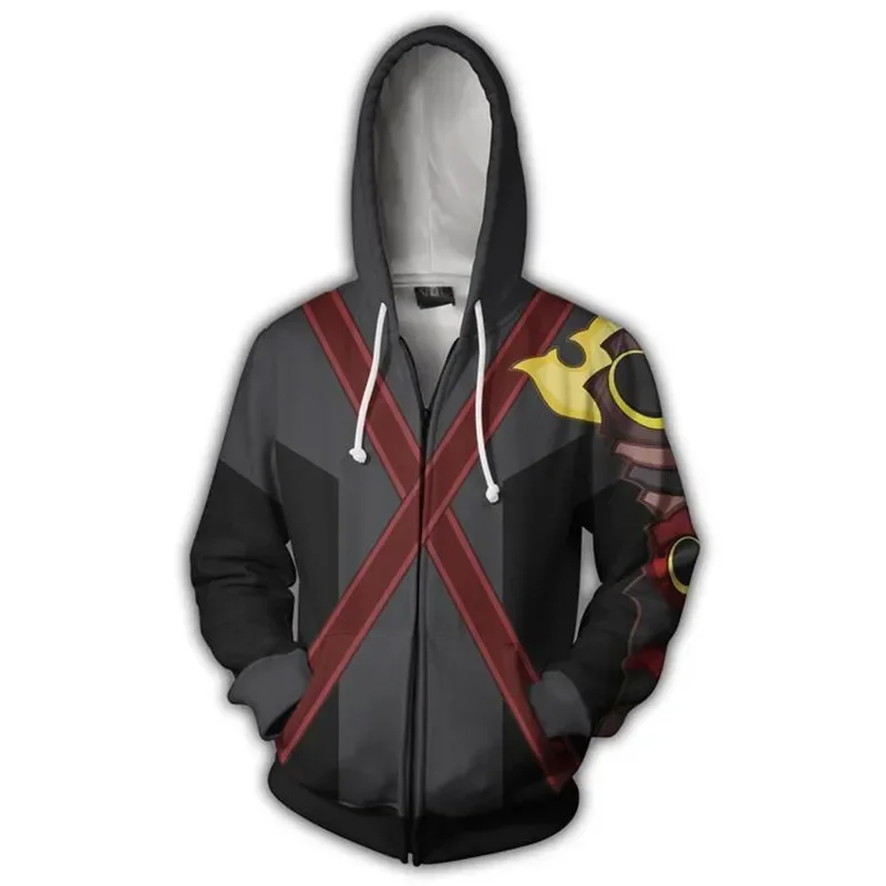 Kingdom Hearts Hoodie อะนิเมะเกมคอสเพลย์ 3D พิมพ์ผู้ชายผู้หญิงเสื้อกันหนาวซิป Hoodie Harajuku Streetwear แจ็คเก็ตฮาโลวีน
