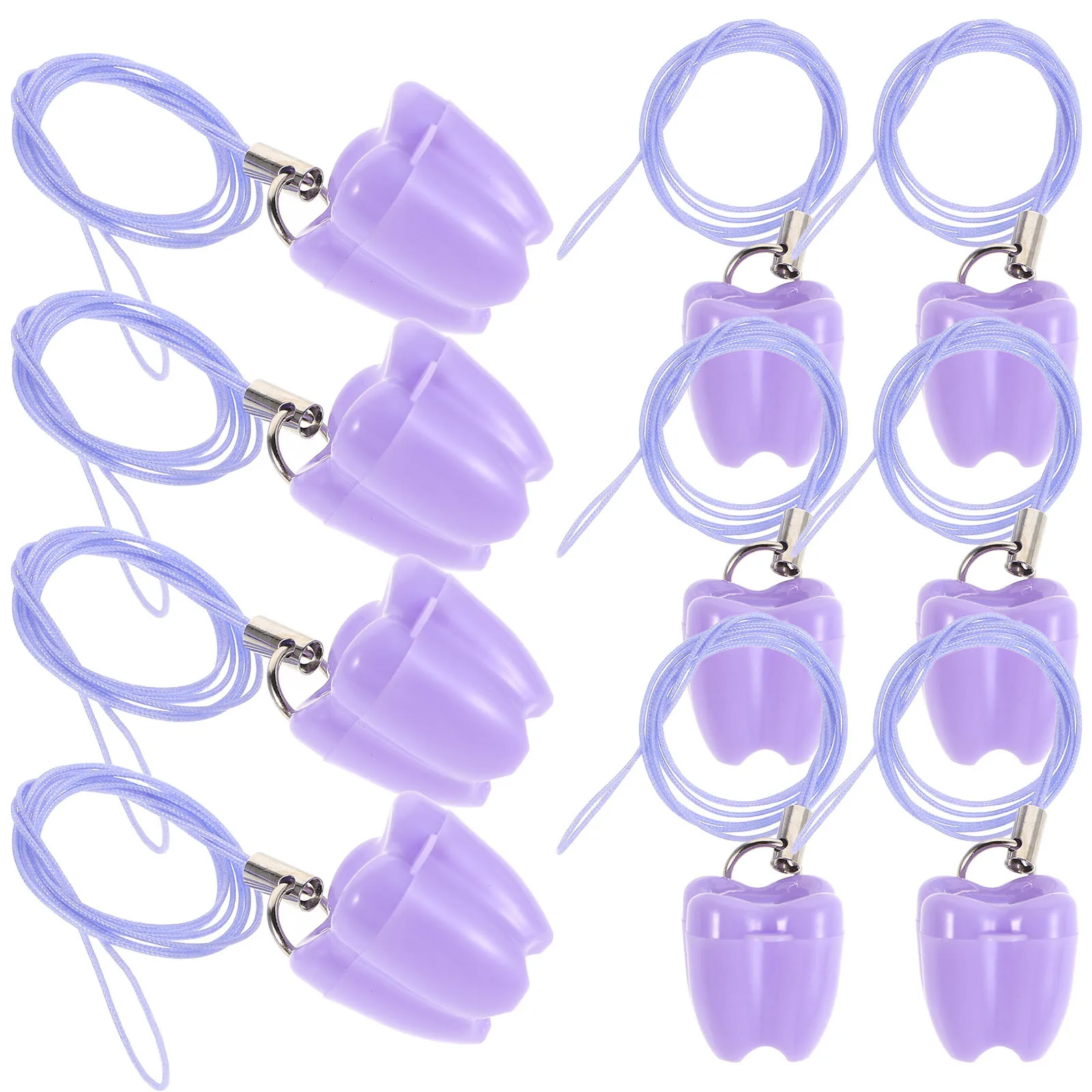 

10Pcs Baby Tooth Keepsake Box Necklace Mini Lanyard Lost Tooth Holder Box Baby Keepsake Storage for Boys Girls
