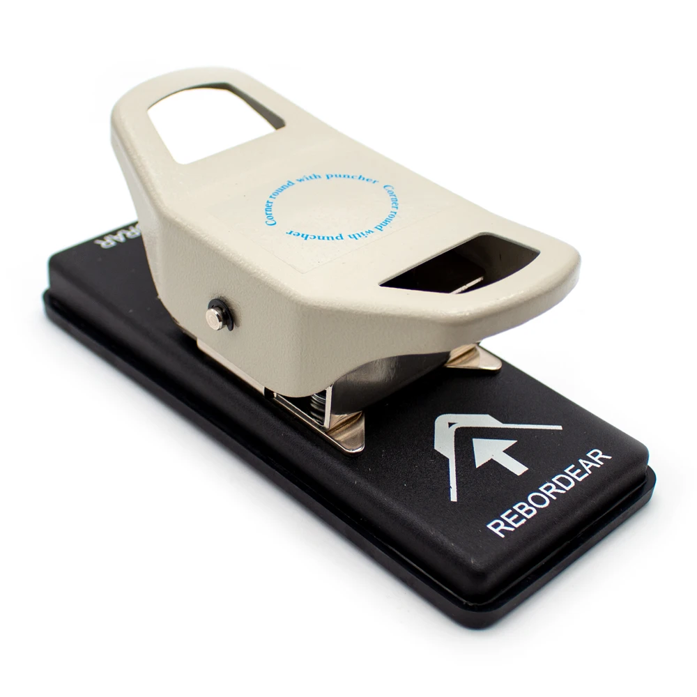 Dupla Utilização Slot Perfurador Plano, R6.4 Cortador de Canto, Ferramenta Soco Redondo para PVC ID Card Photo Paper Badge Y, DIY, 3.5x15mm