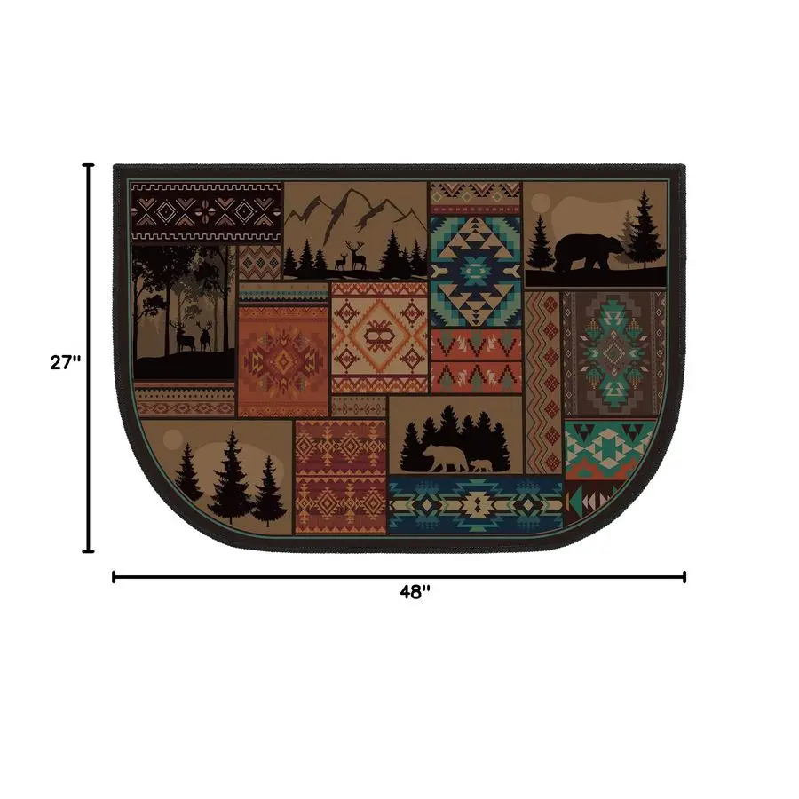 سجادة الموقد الموقد حصير المقصورة جنوب غرب مقاومة للحريق سجادة لأرضية موقد الخشب للمطبخ الداخلي والخارجي