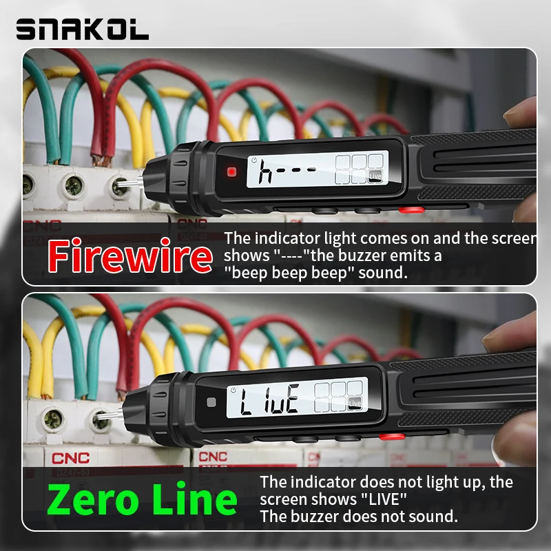 Smart Digital Multimeter 4000 Counts Non Contact High Precision Voltage Detector Pen Auto Range Capacitance OHm NCV Tester