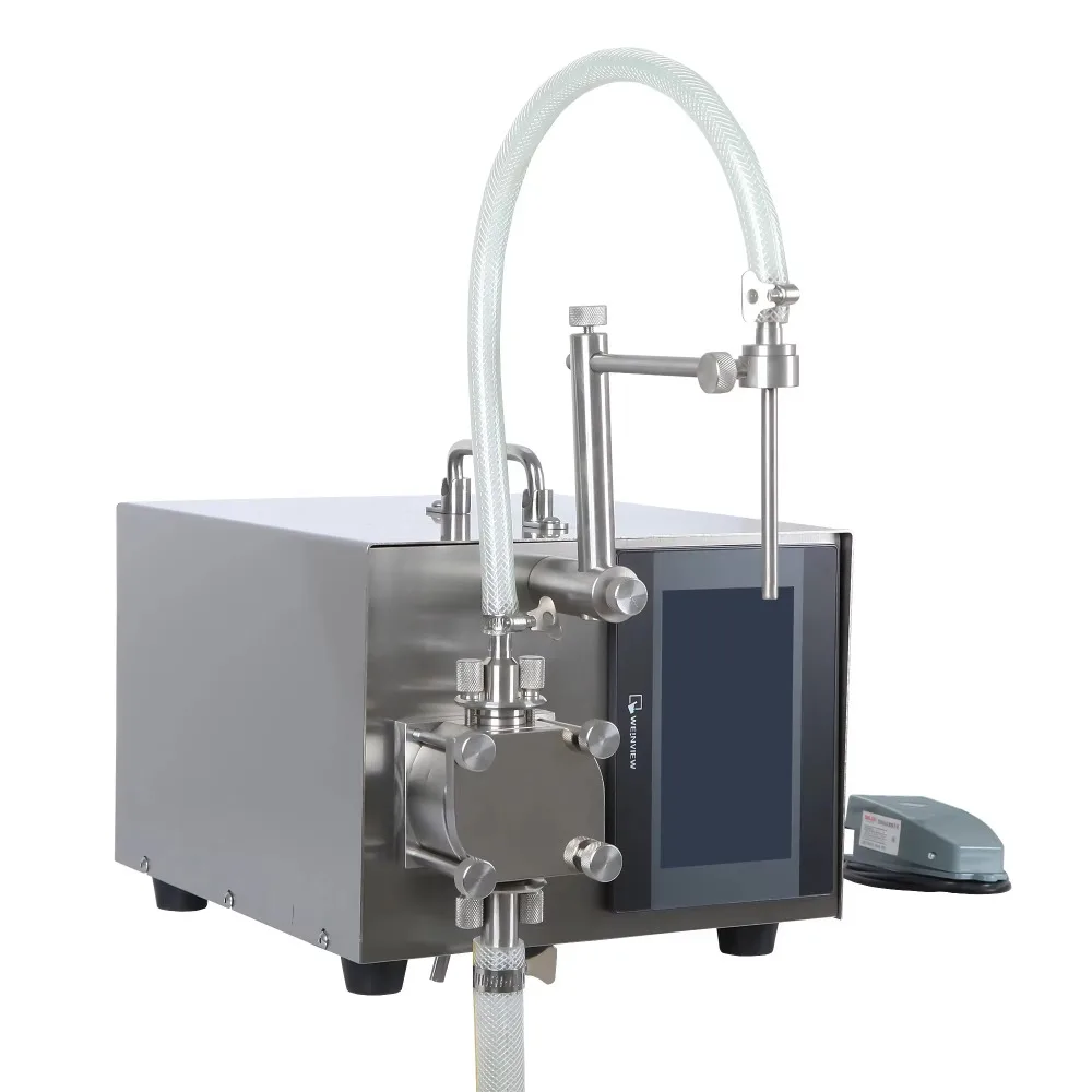 TODF-100 Table Top Portable Manual Small Digital Control Gear Pump Vial Essential Oil Liquid Bottle Filling Machine