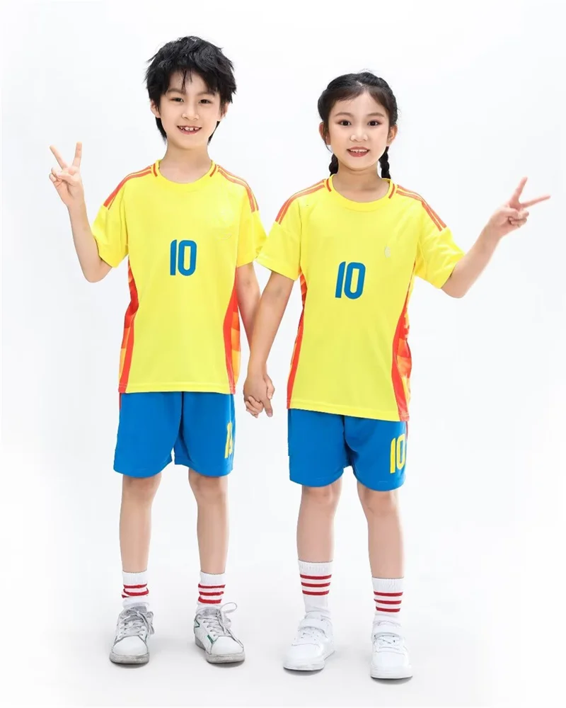 adult children\'s clothing set Football sport Uniforms boy girl Columbia Fans Jersey Training wear games kits Leisure shirt