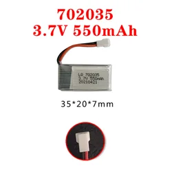 3.7V 550mAh RC Palne Rechargeable lipo Battery for Remote Control KY101 E33C E33 H107 Watch UFO Airplane Battery Charger Set