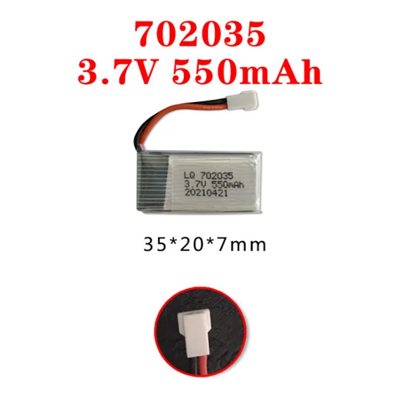 3.7V 550mAh RC Palne Rechargeable lipo Battery for Remote Control KY101 E33C E33 H107 Watch UFO Airplane Battery Charger Set